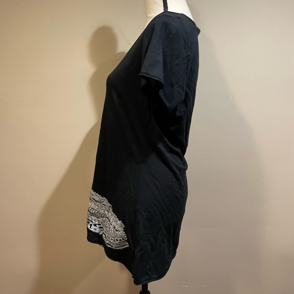 Lauren Moshi Black Short Sleeve Graphic Tee - Picture 5 of 9